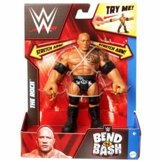 WWE Bend 'N Bash The Rock Action Figure BRAND NEW