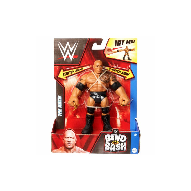 WWE Bend 'N Bash The Rock Action Figure BRAND NEW
