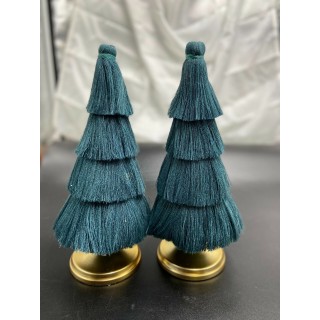 Opalhouse Designed with Jungalow Large Tassel Tree Teal Green Christmas Decor