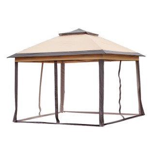 Ainfox Outdoor Pop Up Canopy with Sidewalls, Double-roofed & Extended Eaves